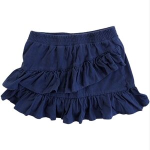 Carter's Girls Chic Navy Blue Ruffled Mini Skort Cotton Size 6/6X.